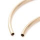 1 Perle intercalaire  tubulaire laiton or 24kt 56x2mm