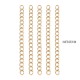 8 Chainettes rallonge acier  or 14KT 50mm