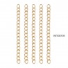 8 Chainettes rallonge acier  or 14KT 50mm