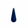 2 sequins emailles laiton longue goutte bleu électrique  27x10mm