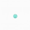 2 breloques sequin rond laiton émaillés turquoise  8mm
