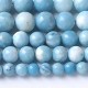 10 perles Larimar 8MM naturelles