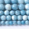 10 perles Larimar 8MM naturelles
