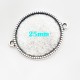 4 supports cabochon connecteur argent vieilli 25mm