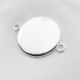 4 supports cabochon connecteur argent vif 25mm