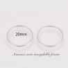 10 anneaux acier inoxydable fermés rond 20mm