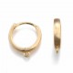 1 paire créole ronde  "huggie" laiton  plaqué or 18KT