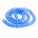 20 perles boulier en verre facettée bleu royal 6x4mm