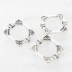 10 perles intercalaires carré métal argenté 16x14mm