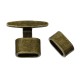1fermoir crochet  plat fermoir T bronze pour cuir rond
