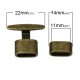 1fermoir crochet  plat fermoir T bronze pour cuir rond
