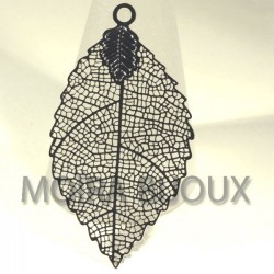 2 estampes  laiton Rhodié feuille platine filigrane 54mm