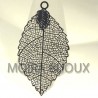2 estampes  laiton Rhodié feuille platine filigrane 54mm