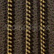 1metre chaine laiton electroplate noire/bronze doré 1x1mm