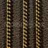 1metre chaine laiton electroplate noire/bronze doré 1x1mm