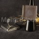 2 supports bague laiton  Argent carré réglable 25mm