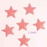 6 sequins étoile emaille  laiton rose  12mm