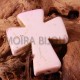 2 breloques croix  celtique howlite crème 37x30mm