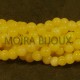 20 perles pierre  jade naturelle  ronde jaune clair 6mm