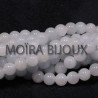 20 perles pierre  jade naturelle  ronde bleu amazonite clair 6mm