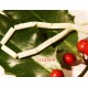 10 perles tubes en nacre naturelles reflet irisées 14x4mm