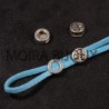 perles passante ronde argenté triskel  x10  pour cuir ou suedine 9x4mm
