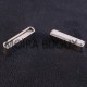 1 fermoir  acier inoxydable magnétique plat lisse argent  22x13x3mm