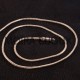 1mètre chaine laiton "maille serpent " soudée argenté 1mm