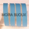 1 M cuir plat lisse  vachette bleu turquoise 10mm largeur