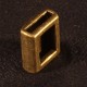 perles passante rectangle bronze martelé  x4 pour cuir 15x13mm