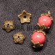 10 calottes coupelles bronze fleurs 5 pétales 10x4mm