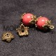 10 calottes coupelles bronze fleurs 5 pétales 10x4mm