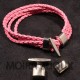 Fermoir crochet toggle zamak argenté 2 pièces 23x18mm et 13.5x8.5mm