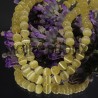 20 perles oeil de  chat rondes jaune sable 4mm