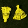 10 pompons breloque coton couleur vert anis  25x5mm