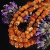 20 pépites de  corail naturel orangé irrégulier 4mm