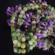 20 perles pierre jade ronde vert /blanc /chocolat  4mm