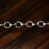 1 Mètre chaîne maillon soudé argenté CLAIR  ovale lisse 024Y  4x3mm