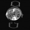cadran montre argent rond lisse quartz fond champagne  26mm