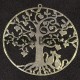 2 Estampes 63x45mm  arbre et chats laiton or fin  63x45mm