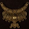 1grand chandelier connecteur bronze ethnique 53x62mm