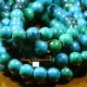 10 perles  rondes de chrysocole bleu vert du Chili 6mm