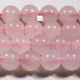 10 perles  de quartz rose non teintée rondes 6mm
