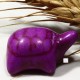 4 perles tortue howlite turquoise synthétique violet diamètre 22x16mm