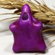 4 perles tortue howlite turquoise synthétique violet diamètre 22x16mm