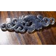 2 pendentifs connecteur feuille ethnique arabesque vintage argenté  36x11mm