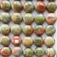 2 cabochons  pierre de gemme unakite  veiné  12mm