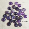 2 cabochons  pierre de gemme améthyste 12mm
