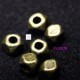 20 perles polygone métal bronze miniature 3x2mm
