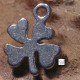 6 breloques pendentif trèfles acier inoxydable 11x7mm